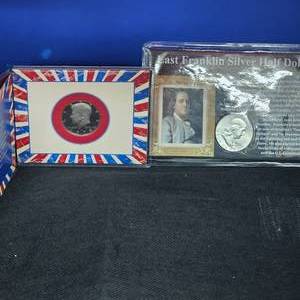 lot 46 image: 1963 Last Franklin XF and Kennedy 1978 Proof Certified
