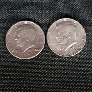 lot 37 image: 1968,1971 Kennedy 50c
