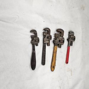 lot 100 image: Lot of 4 Miniature Pipe Wrenches