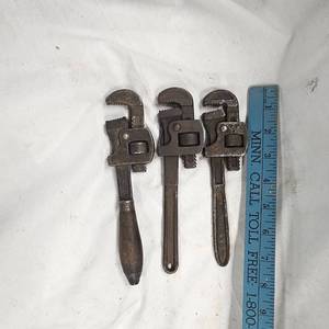 lot 109 image: 3 Mini Pipe Wrenches