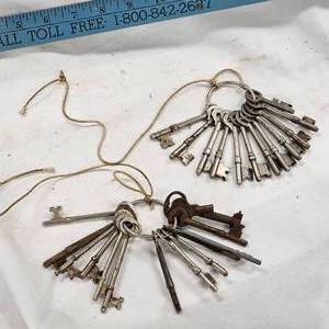 lot 117 image: (2) Rings of Skeleton Keys