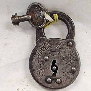 lot 125 image: Vintage Segal Six Lever Padlock with Key