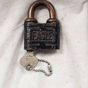 lot 130 image: Late 19th Century, Early 20th Eagle Padlock in Pristine Condition