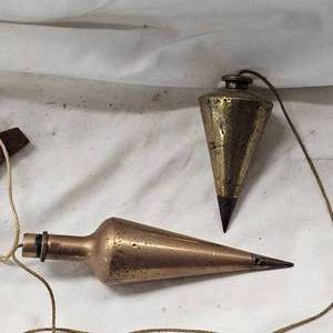 lot 156 image: Pair of 50s-60s Brass Plumb Bobs