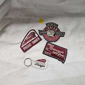 lot 157 image: Lot of Indian Motorcycle Patches and Pins