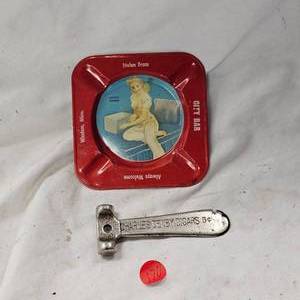 lot 170 image: 1950s City Bar Ashtray Tin Lith and Charles Danby Cigar Piece