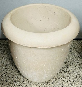 lot 73 image: Large Cement  Plaster Planter Pot