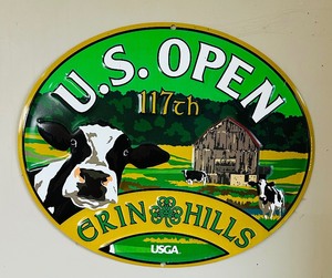 lot 60 image: U.S. Open Metal Sign