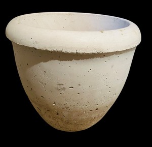 lot 55A image: Large Cement  Plaster Planter Pot
