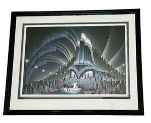 lot 20 image: Robert Hoppe, Shall We Dance, 1988 Framed Art Deco Print