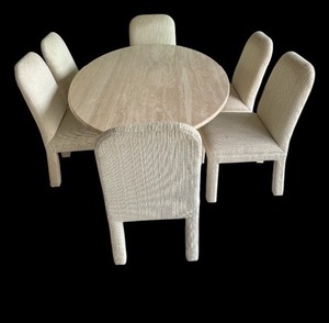 lot 8 image: Contemporary Style Dining Table and Chairs