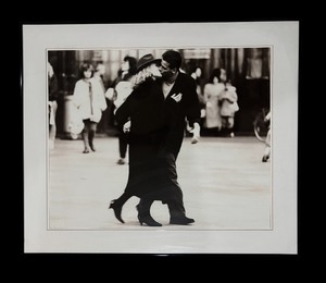 lot 125A image: Art Framed Black and White Man and Woman Picture