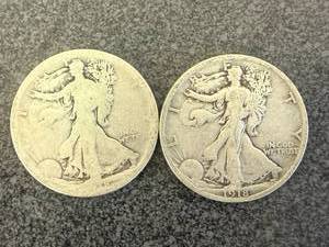 lot 23 image: 1918S & 1918D Walking Liberty Half Dollar