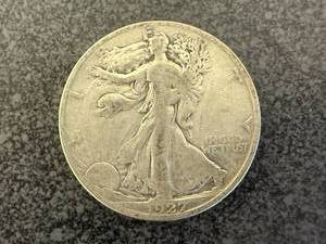 lot 24 image: 1927S Walking Liberty Half Dollar