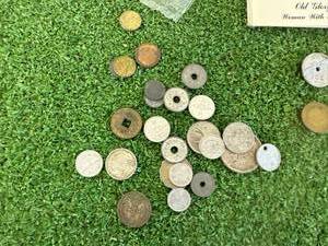lot 76 image: Mixed Lot - Tokens, Foreign Coins, Novelty Pennies, Stamps