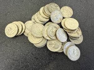 lot 81 image: Full Roll (40) Silver Washington Quarters