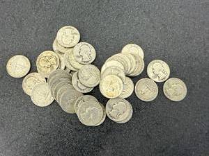 40 Silver Washington Quarters