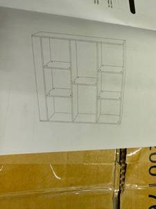 lot 14 image: BookShelf-Faux White Wood