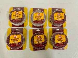 lot 41 image: G. 6x 8oz Beef Cotto Salami