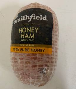 lot 61 image: F. 9.80lbs Smithfield Honey Ham