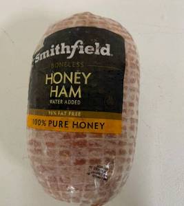 lot 63 image: F. 9.90lbs Smithfield Honey Ham