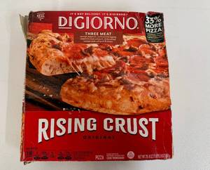 lot 67 image: L. 2x 29.8oz DiGiorno Three Meat Rising Crust Pizzas