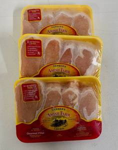 lot 70 image: H. 4pkgs(Approx 5lbs) Boneless Skinless Chicken Breast-Gerber Amish Farms