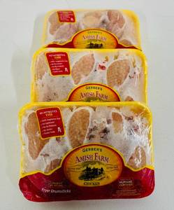 lot 76 image: A. 3pkgs(Approx 5lbs) Chicken Drumsticks-Gerber Amish Farms