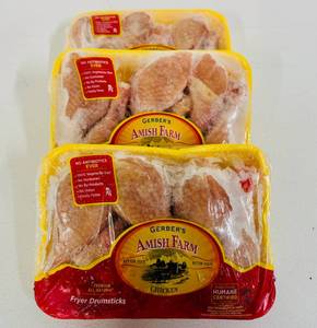 lot 77 image: A. 3pkgs(Approx 5lbs) Chicken Drumsticks-Gerber Amish Farms