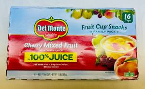 lot 83 image: MM. 16ct Del Monte Cherry Mixed Fruit Cups
