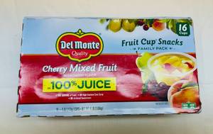 lot 85 image: MM. 16ct Del Monte Cherry Mixed Fruit Cups