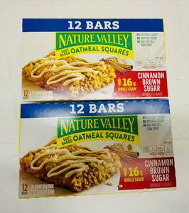 lot 91 image: MM. 2x 12ct Nature Valley Oatmeal Squares-Cinnamon Brown Sugar