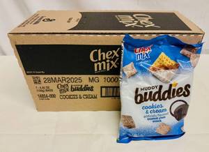 lot 220 image: RR. 7x 4.25oz Chex Mix-Muddy Buddies-Cookies & Cream