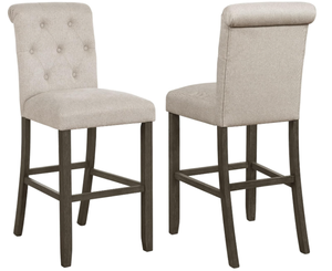 lot 13 image: 2PCS Coaster Home Furnishings Balboa Fabric Upholstered Bar Chair