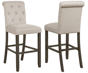 lot 14 image: 2PCS Coaster Home Furnishings Balboa Fabric Upholstered Bar Chair