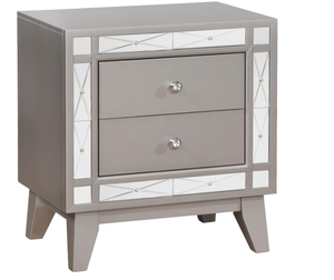lot 58 image: LOT OF 2 Coaster 204922 Home Furnishings Leighton Modern Classic Wood 2-Drawer Bedroom Nightstand Bedside Table
