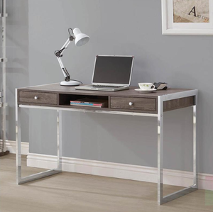 lot 75 image: Coaster 801221 Furniture Desk With Chrome Legs