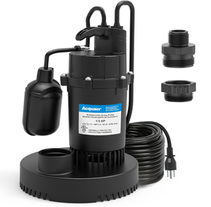lot 108 image: Acquaer 13 HP Sump Pump, 3040 GPH Submersible CleanDirty Water Pump