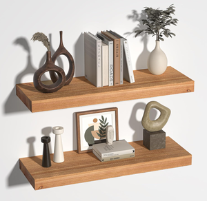 lot 378 image: 2PCS Flyjoe Floating Shelves for Wall, Fir Wood Wall Shelves