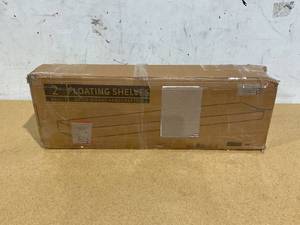 lot 380 image: 2PCS Natural Rustic Wooden Floating Shelves Wall Mounted