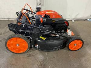 lot 91 image: YARDMAX 22 in. 201cc Select PACE 6 Speed CVT High Wheel RWD 3-in-1 Gas Walk Behind Self Propelled Lawn Mower