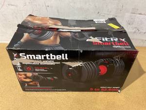lot 40 image: FitRx SmartBell, Quick-Select Adjustable Dumbbell for Home Gym, 5-52.5 lbs