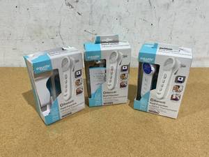lot 422 image: LOT OF 3 Equate Bluetooth Dual-Function Infrared Thermometer, Forehead and Ear Mode
