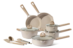 lot 42 image: 13PCS Carote Ceramic Pans and Pots Set, Industion Kitchen Non-Stick Cookware Sets