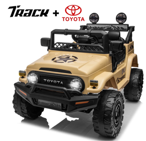 lot 93 image: Track 7 Kids Ride on Truck, 12V Licensed Toyota FJ Cruiser Electric Car for Kids Age 3, Ride on Car wRemote Control, Power Display, Music
