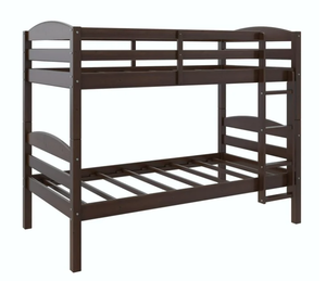 lot 97 image: Better Homes & Gardens Leighton Solid Wood Twin-over-Twin Convertible Bunk Bed