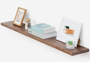 lot 137 image: Axeman Walnut Floating Shelves