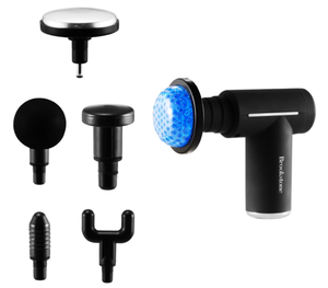 lot 399 image: Brookstone Cordless Hot and Cold Percussion Deep Tissue Massager Gun, 6 Intensity Levels
