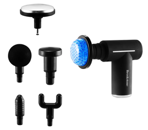 lot 400 image: Brookstone Cordless Hot and Cold Percussion Deep Tissue Massager Gun, 6 Intensity Levels