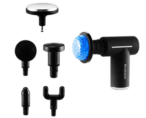 lot 402 image: Brookstone Cordless Hot and Cold Percussion Deep Tissue Massager Gun, 6 Intensity Levels